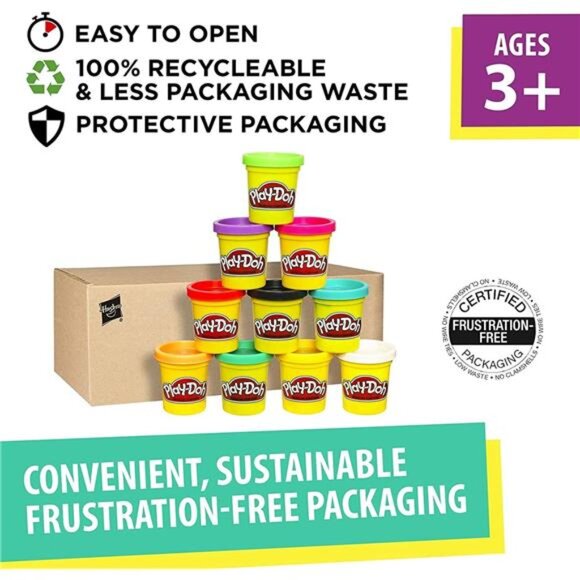 Kids Play-Doh Modeling Compound 10-Pack Case of Assorted Colors  Non-Toxic Clay - Picture 2 of 5